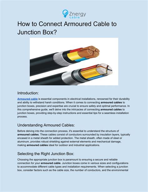 connecting armored cable to junction box|armoured cable junction box screwfix.